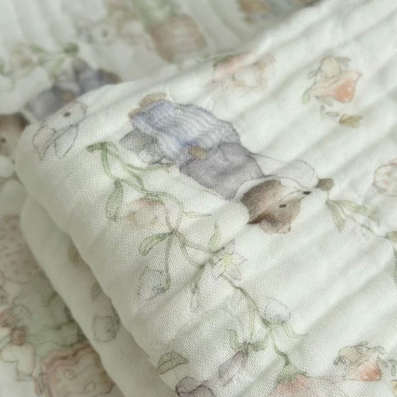 Bamboo Cotton Super Soft Class A Baby Blanket Six-Layer Interwoven Gauze Bath Towel Digital Non-Fluorescent Non-Pilling Sweat-Absorbing Breathable - Image 5